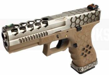 Armorer Works Custom Hex-Cut - Silver Slide