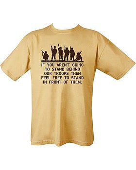 Behind Troops T-shirt (Sand) product image