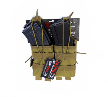 NP PMC AK Double Open Mag Pouch - Tan