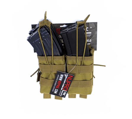 NP PMC AK Double Open Mag Pouch – Tan product image