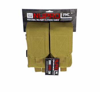 NP PMC M4 DOUBLE FLAP LID MAG POUCH - TAN