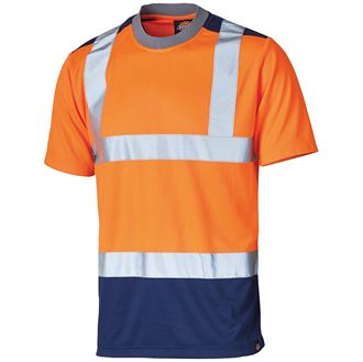Dickies Hi-Vis Two Tone T-Shirt (Orange) product image
