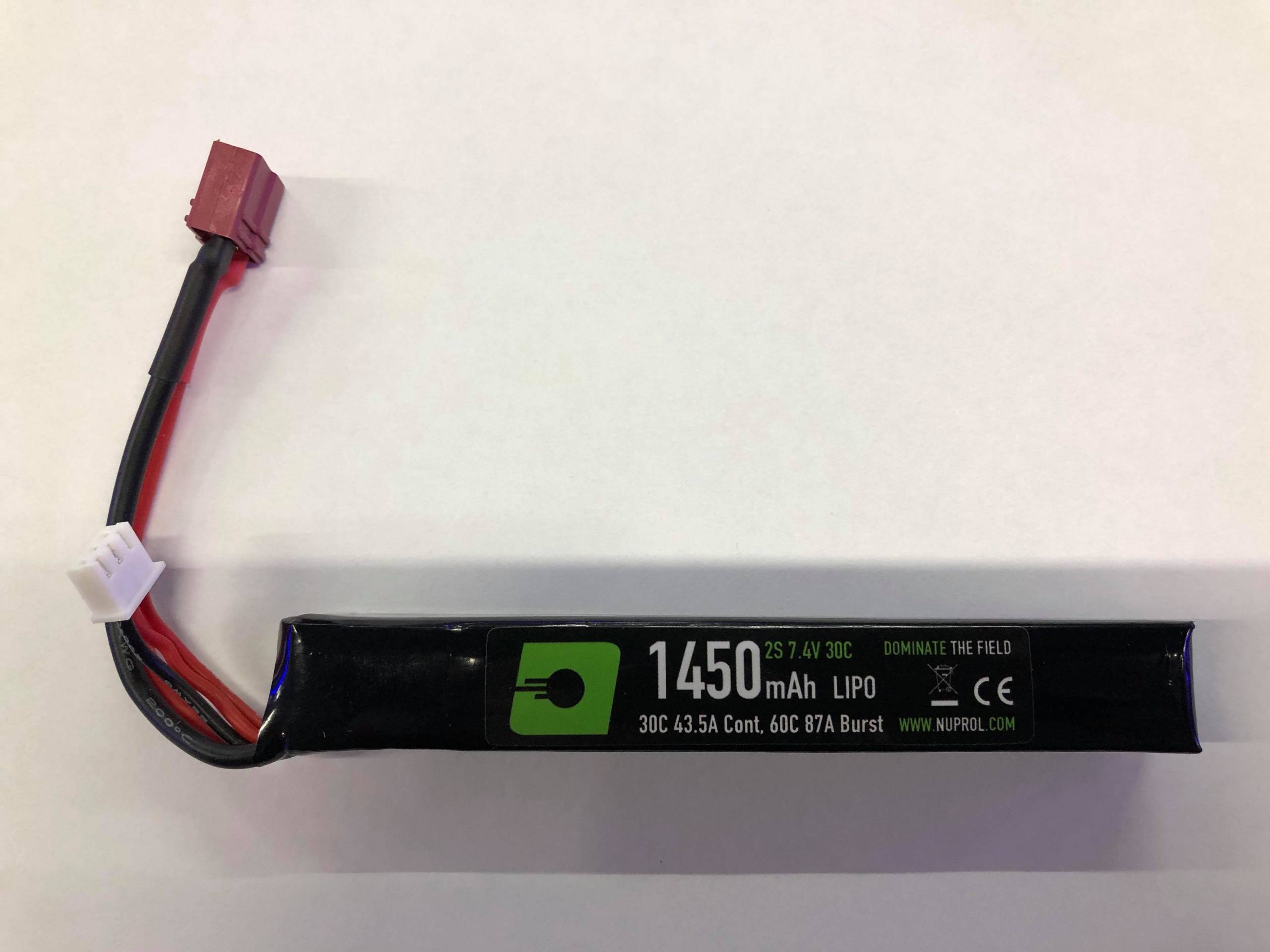 NUPROL 1450MAH 7.4V 30C LIPO STICK TYPE – DEANS product image