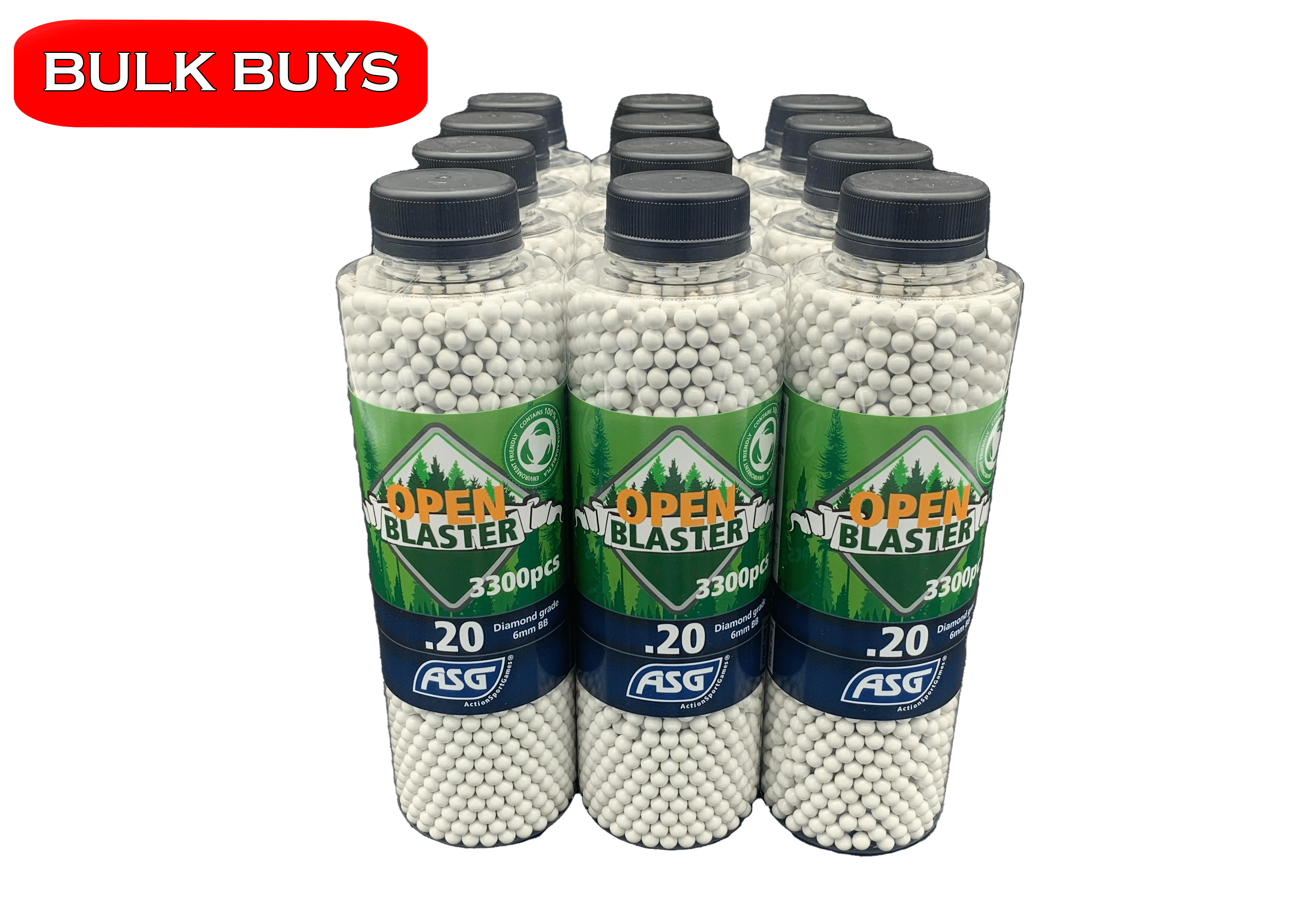 Open Blaster 0.20g Airsoft BB -3300 pcs. in bottle - Image 3
