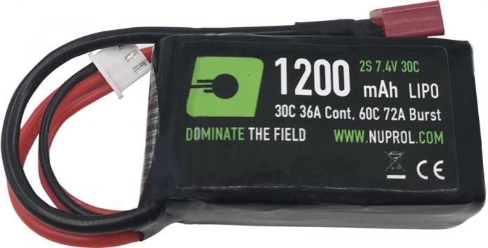 NUPROL POWER 1200MAH LIPO 7.4V 30C PEQ DEANS product image