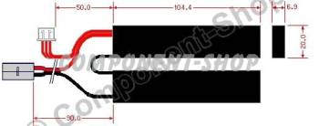 7.4V 1300MAH 25C/50C CRANESTOCK LIPO MINI TAMIYA - Image 3