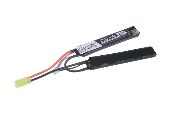 LiPo 7.4V 1200mAh 15/30C Battery – Butterfly Configuration product image