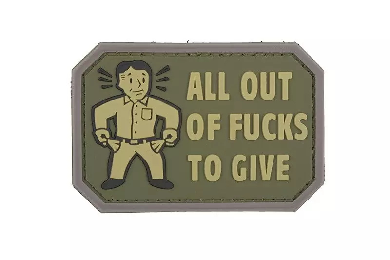 All Out - 3D Badge - Olive Drab - Image 2