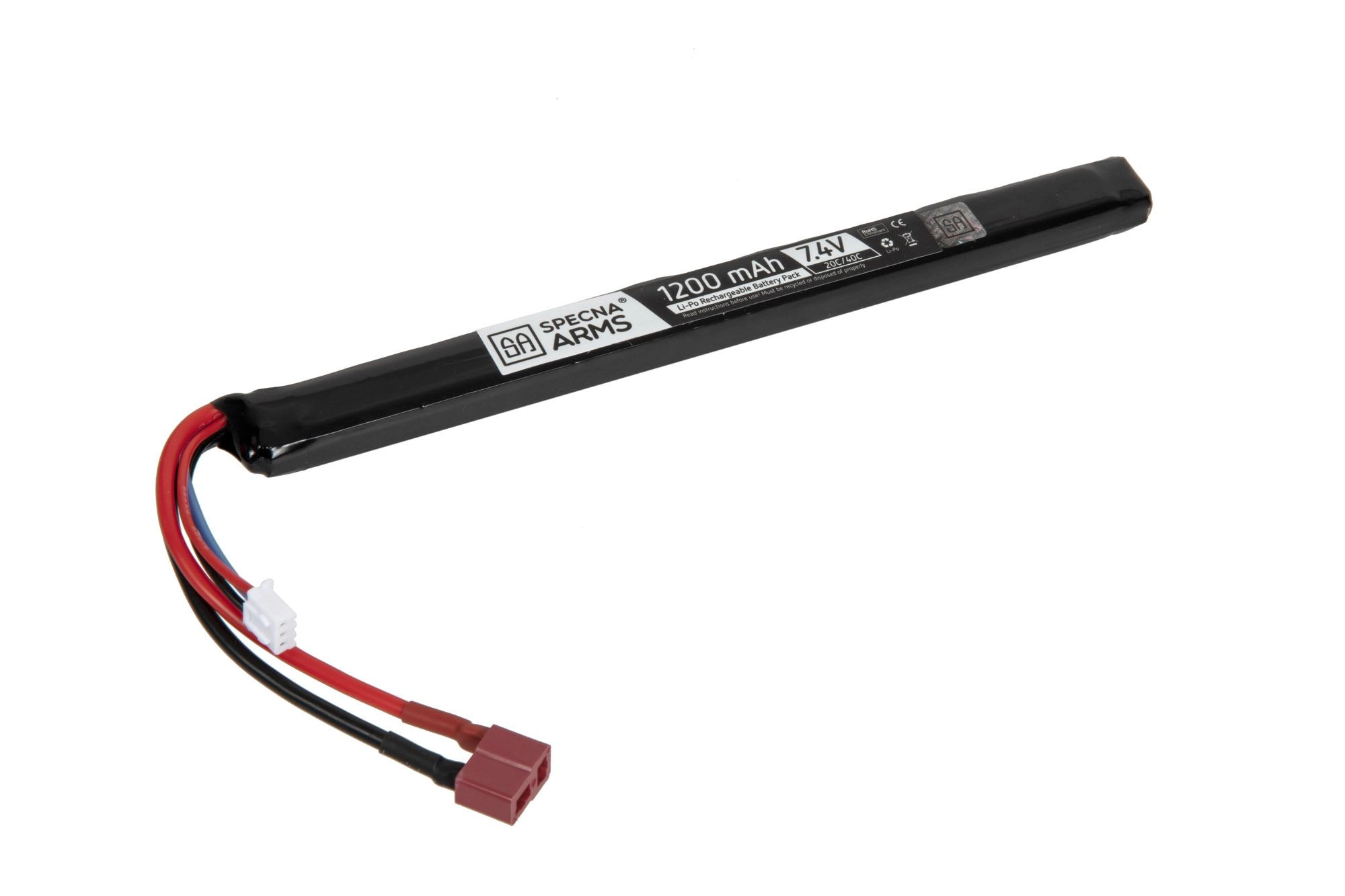 LiPo 7.4V 1200mAh 20C/40C Battery – Deans- Under AK Dust Cover (39)