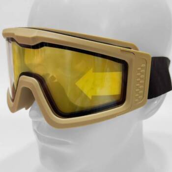 Battle Visor Dual Lens Protective Eyewear (Clear-Black) - Image 5