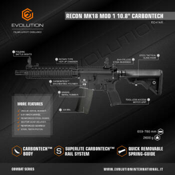 Evolution Recon MK18 Mod 1 10.8" Carbontech (502) - Image 5