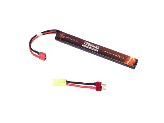 Evolution Li-Po Ultra Power 7.4V 1500mAh 20C – 40C Peak with T- Plug + Adapter (mm 15x19x167) (44) product image