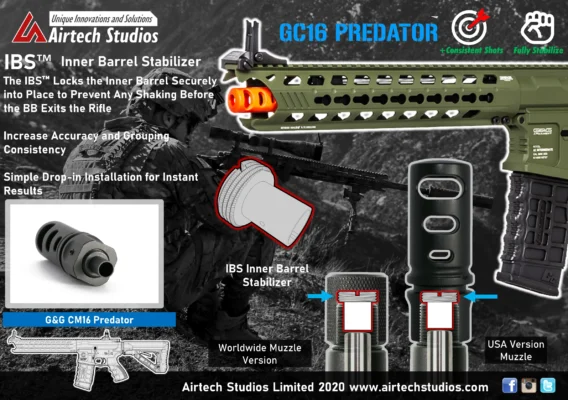 AIRTECH INNER BARREL STABILIZER G&G CM16 PREDATOR product image