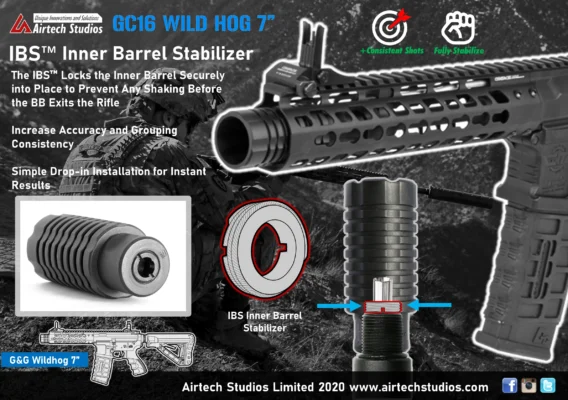 AIRTECH INNER BARREL STABILIZER G&G GC16 WILD HOG product image