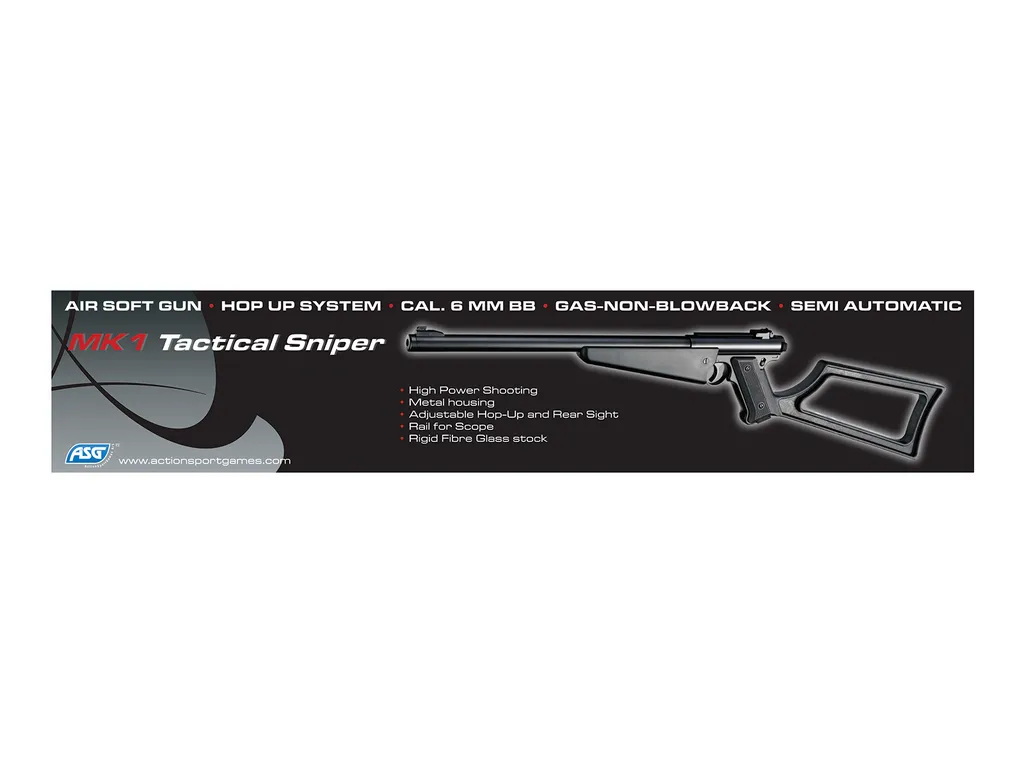 ASG Tactical sniper rifle, gas, black (513) - Image 3