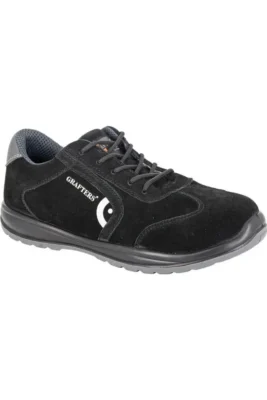 Black Suede Safety Trainer Shoe (40) product image