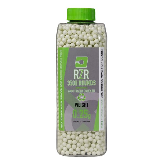 RZR Airsoft BBs Biodegradable Tracer (3500R Bottle) 0.25g