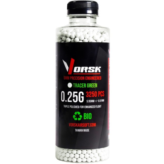 Vorsk 6mm Precision Bio Tracer Airsoft BBs (3250R) 0.25g